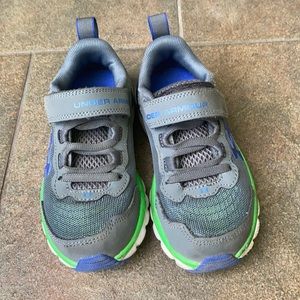 Gray, Under Armour Sneakers, Little Kids size 11